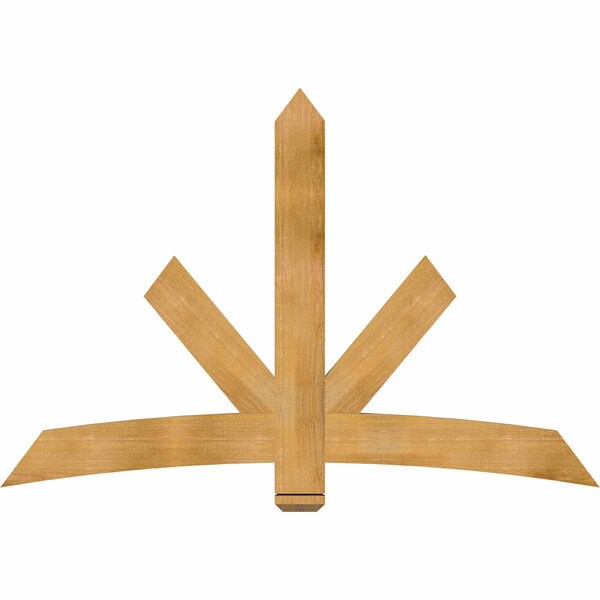 Ekena Millwork Alberta Rough Sawn Timber Gable Bracket, Western Red Cedar, 72"W x 48"H x 2"D x 6"F, 16/12 Pitch GBW072X48X0206ALB00RWR - main